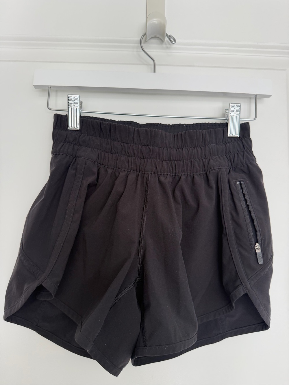 lululemon athletica Black Athletic Shorts with Zip Pocket